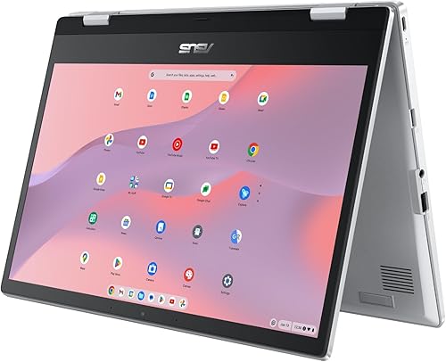 Miniatura 10 de ASUS Chromebook Flip CX1 - Laptop Convertible, pantalla FHD NanoEdge táctil de 360 grados de 14", procesador Intel Celeron N4500, 128GB eMMC