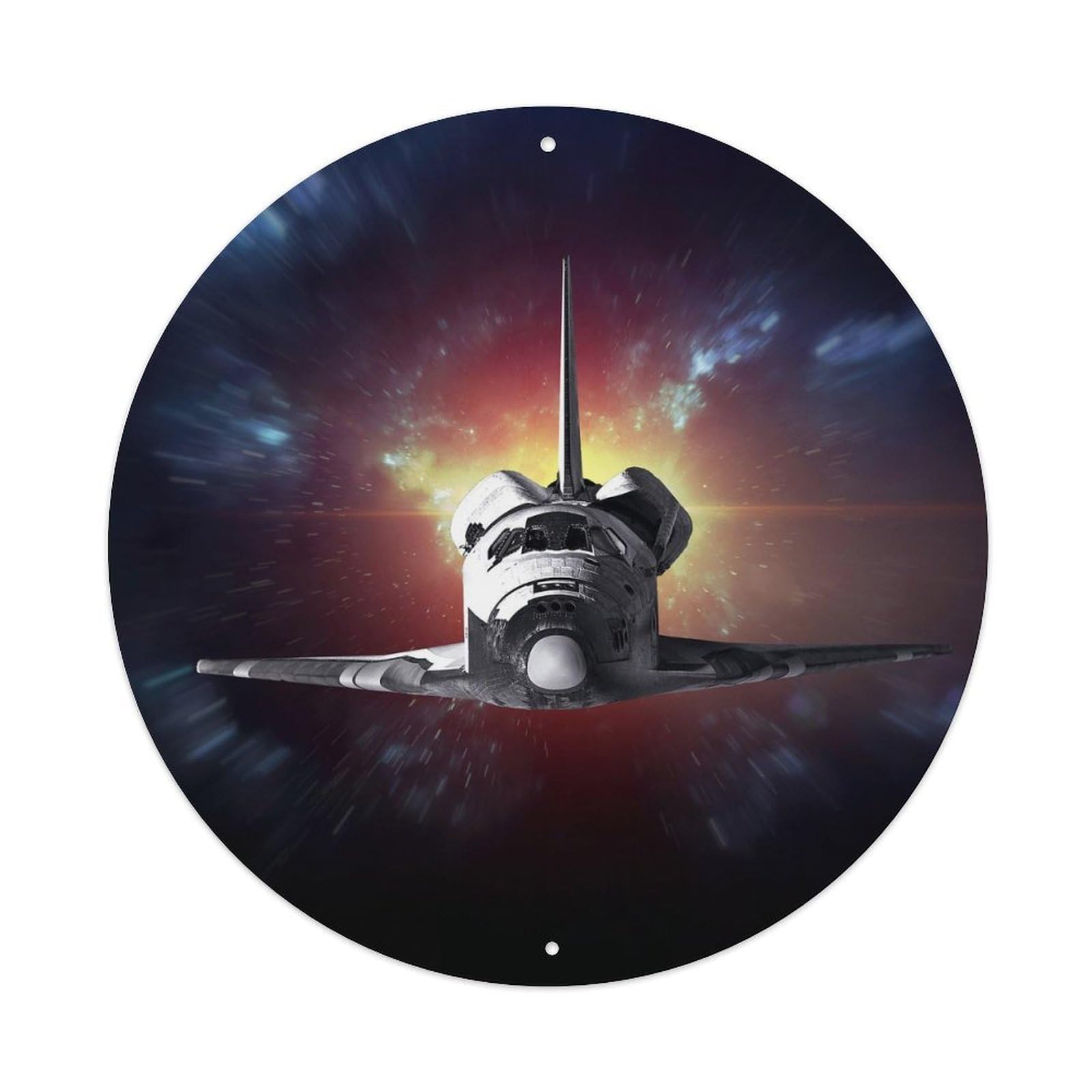 Space Shuttle Front View Orbital Mission Metal Tin Sign