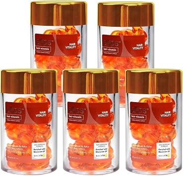 Ellips Hair Vitamins Hair Treatment, 50 Capsules, Brown, Value Set of 5