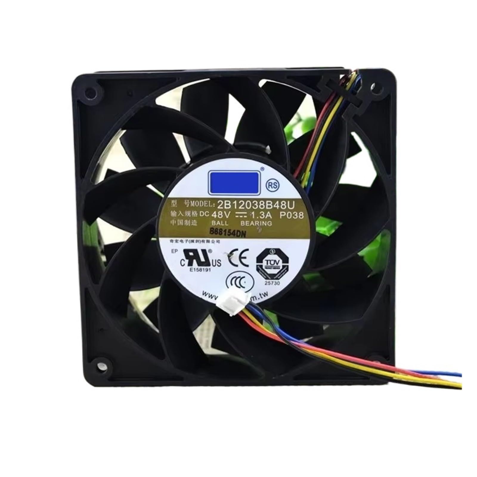 TPKMVGAP 2B12038B48U 120 * 120 * 38MM 48V 1.3A 12CM 4-wire cooling fan(4-wire A3)