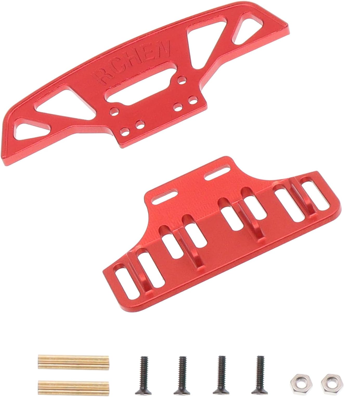 Metal Front and Rear Bumper Compatible with WLtoys 1/28 K969 K979 K989 K999 P929 P939 284131 MINIQ RC Car Upgrades Parts(Red)