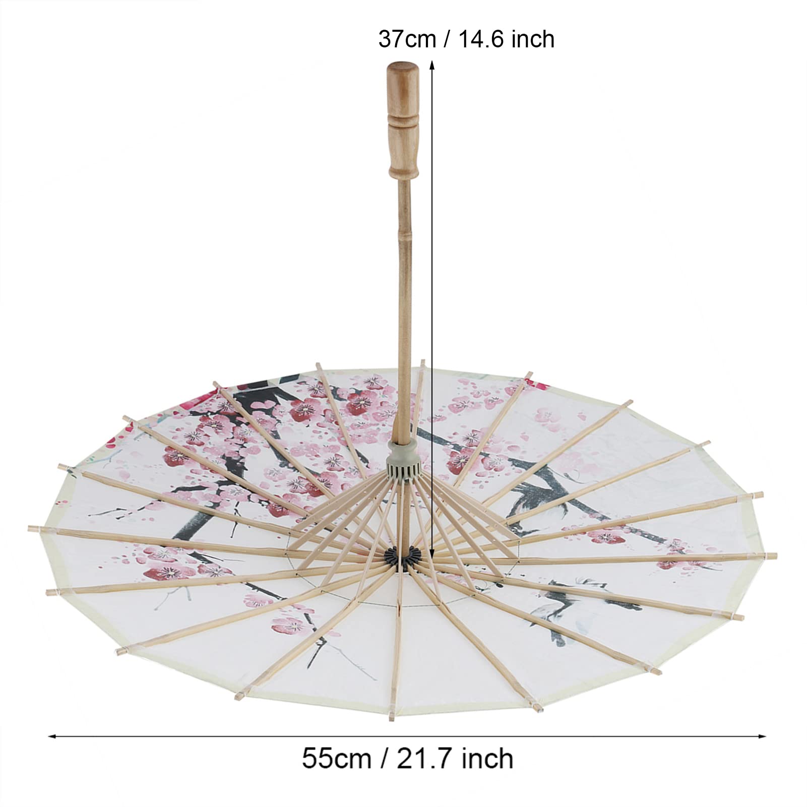 Tbest Ombrelle Asiatue, Ombrelle Japonaise,Paluies Japonais pour Femmes,Paluie en Papier Huilé Fait Main De Petite Taille Paluie De Danse Classue d'art noileur De Prunier