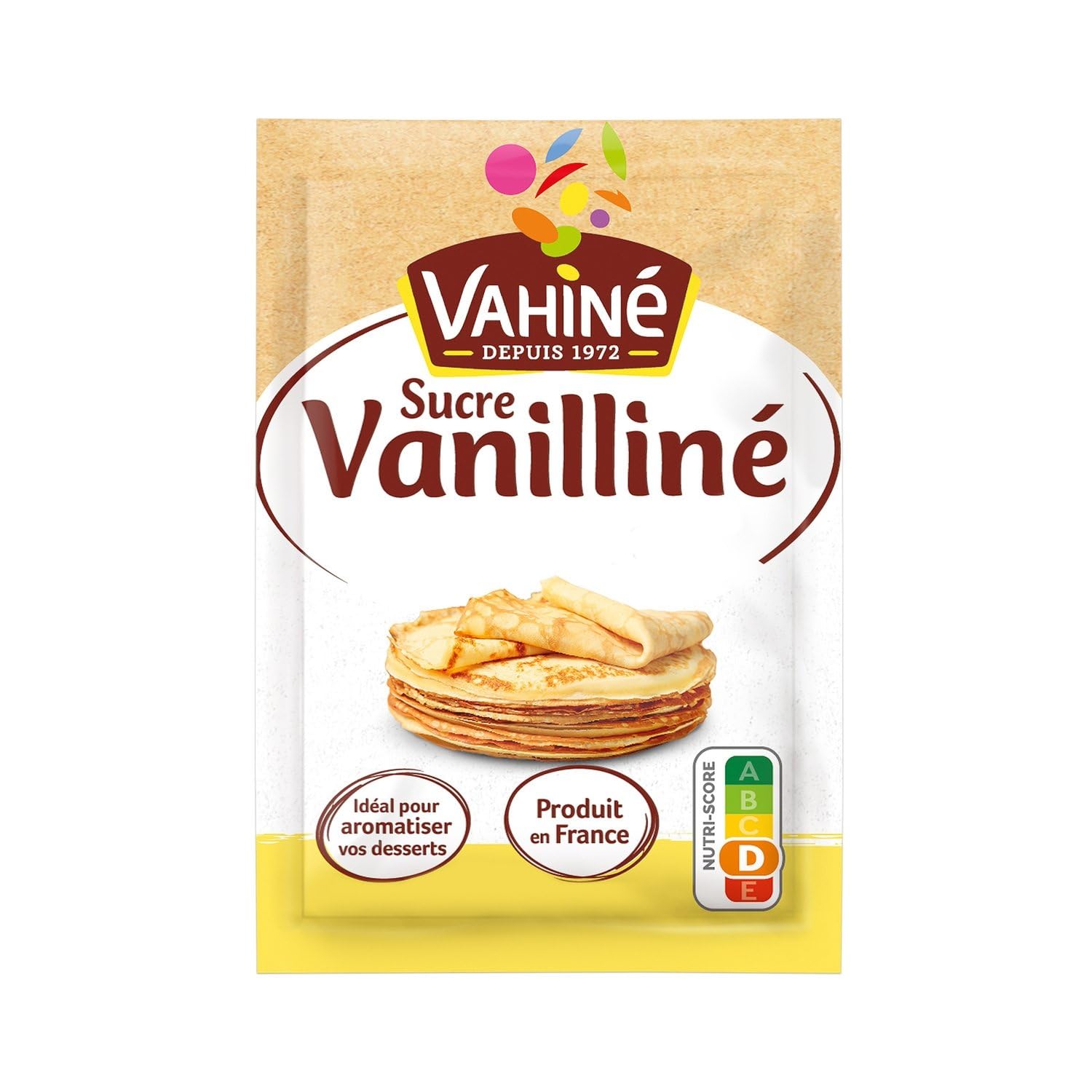 Sucre vanilliné 10 sachets VAHINE - les 10 sachets de 7,5 g Lot De 4 - Par Lot