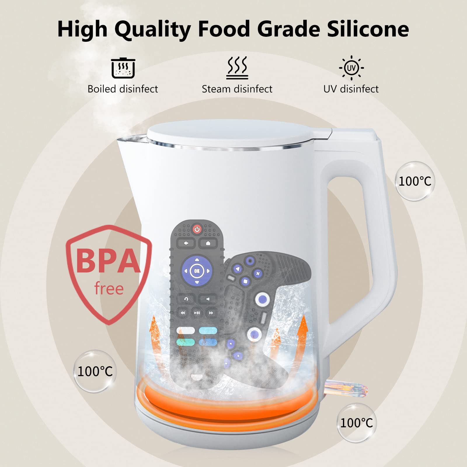 Massaggia Gengive Telecomando Per Neonati - 2 Pezzi In Silicone Senza BPA Per Dentizione - Foto 10