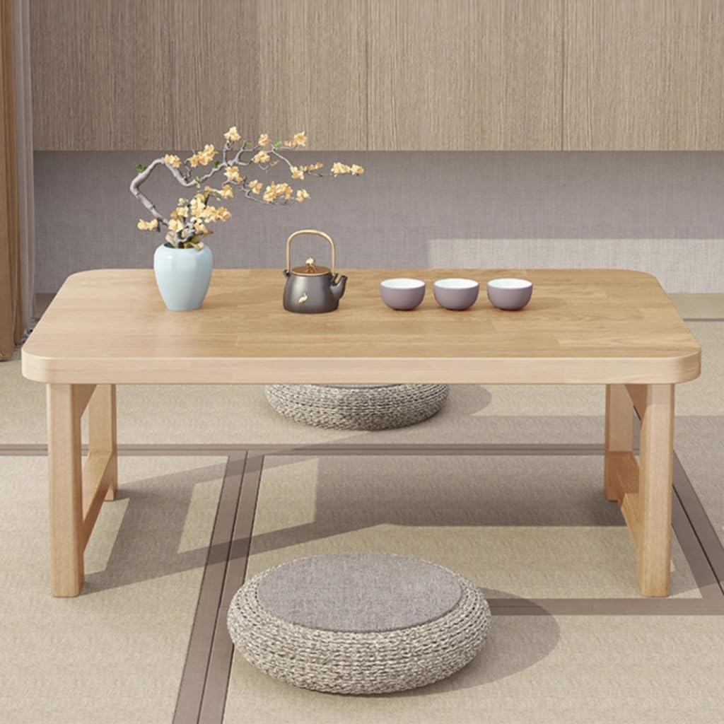 GVILTY Bamboo Giapponese Tavolini Bassi Pieghevoli Con Gambe Pieghevoli, Tavolo Da Tè Quadrato Pavimento Pavimento Vassoio Da Pavimento, Tavolo Da Pranzo Piccolo Pieghevole A-L