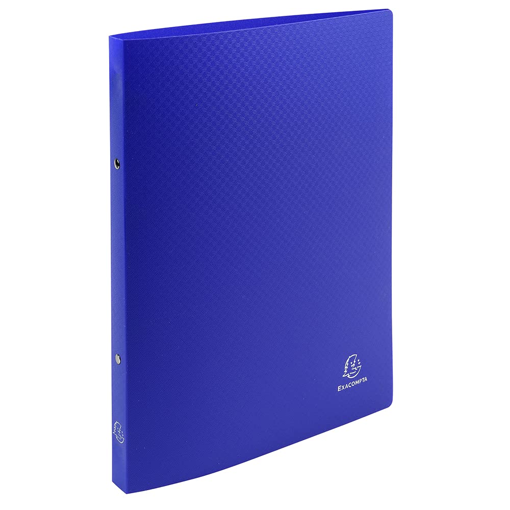 Exacompta 54162SE Ringbuch aus PP 500Mu mit 2 Ringen 15 mm, Rücken 20 mm, blickdicht für Format DIN A4, 5er Pack, blau