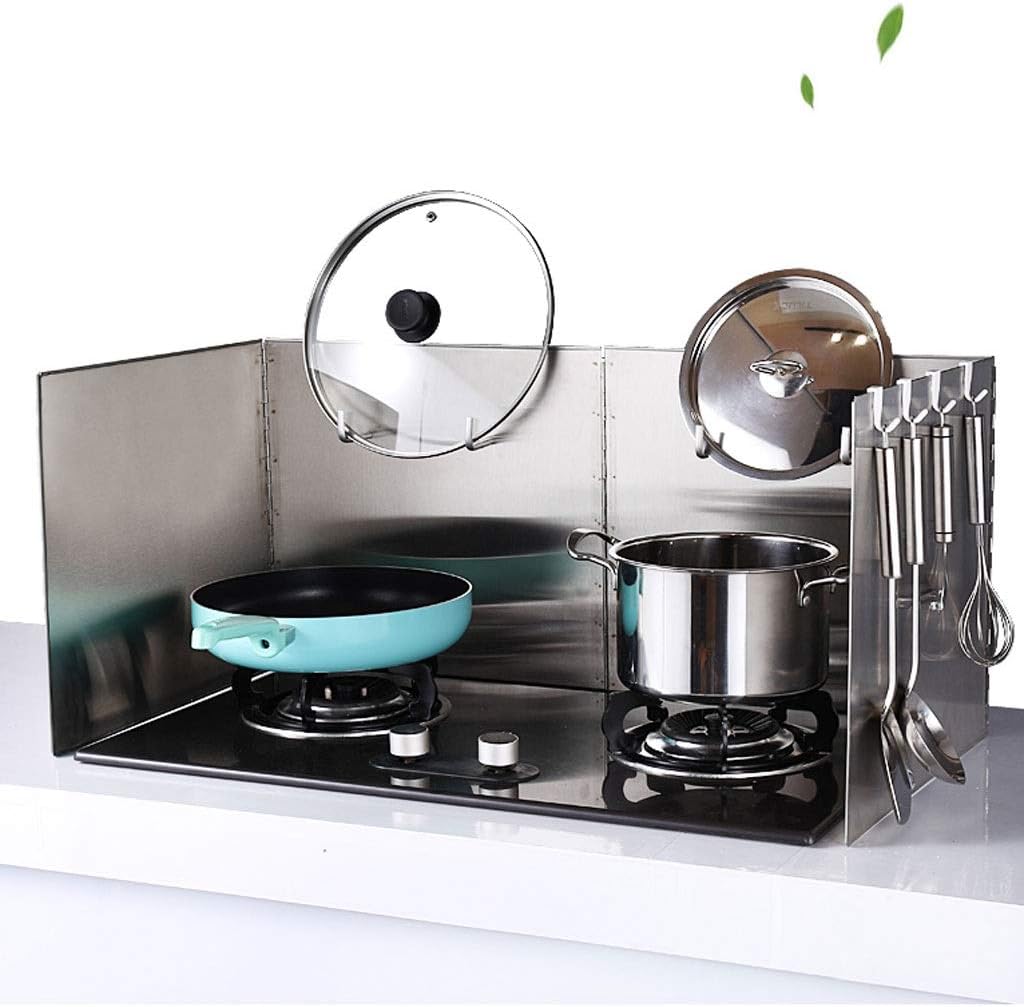 Guard Oil Barrier Stainless Steel Kitchen Oil Baffle Cooking Splash-Proof Range Hood Insulation Oil-Proof Anti Splatter Shield Guard Sided Splash Guard