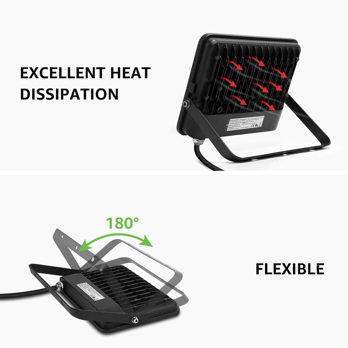 Lepro 50W LED Strahler RGB mit Fernbedienung, IP65, 2 Stück | LED Fluter mit Memory-Funktion, Dimmbar Farbwechsel Außenstrahler, IP65 Farbig Außenlampe, Bunt Flutlicht für Garten