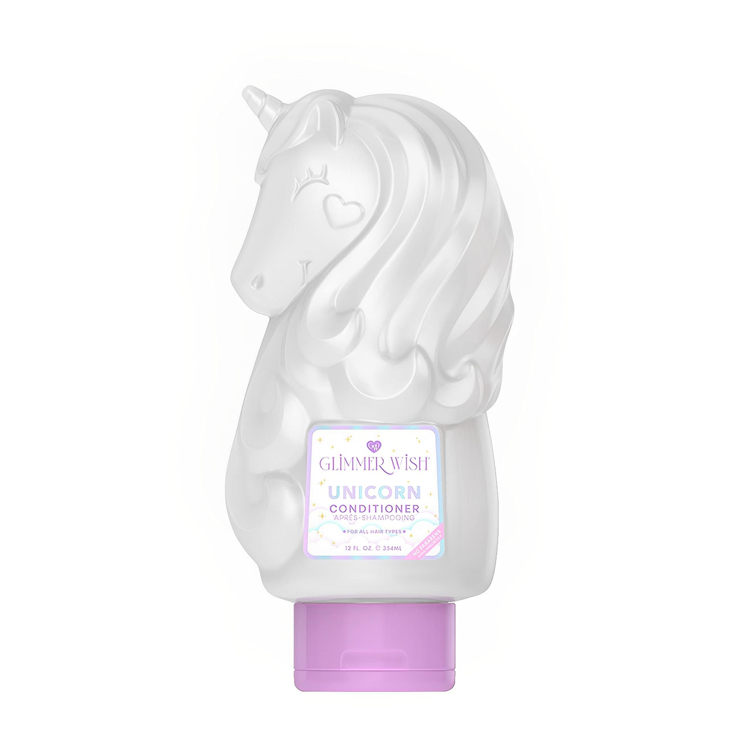 Glimmer Wish Unicorn Kids Conditioner, Paraben and Sulfate Free Conditioner for Strong and Smooth Hair, Kids Hair Care, Cotton Candy Scent, 12 Fl Oz