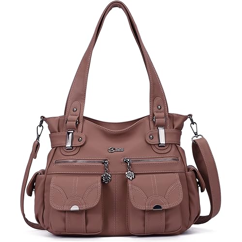 Purses and Handbags for Women Large Hobo Shoulder Bags Soft PU Leather Multi-Pocket Tote Bag