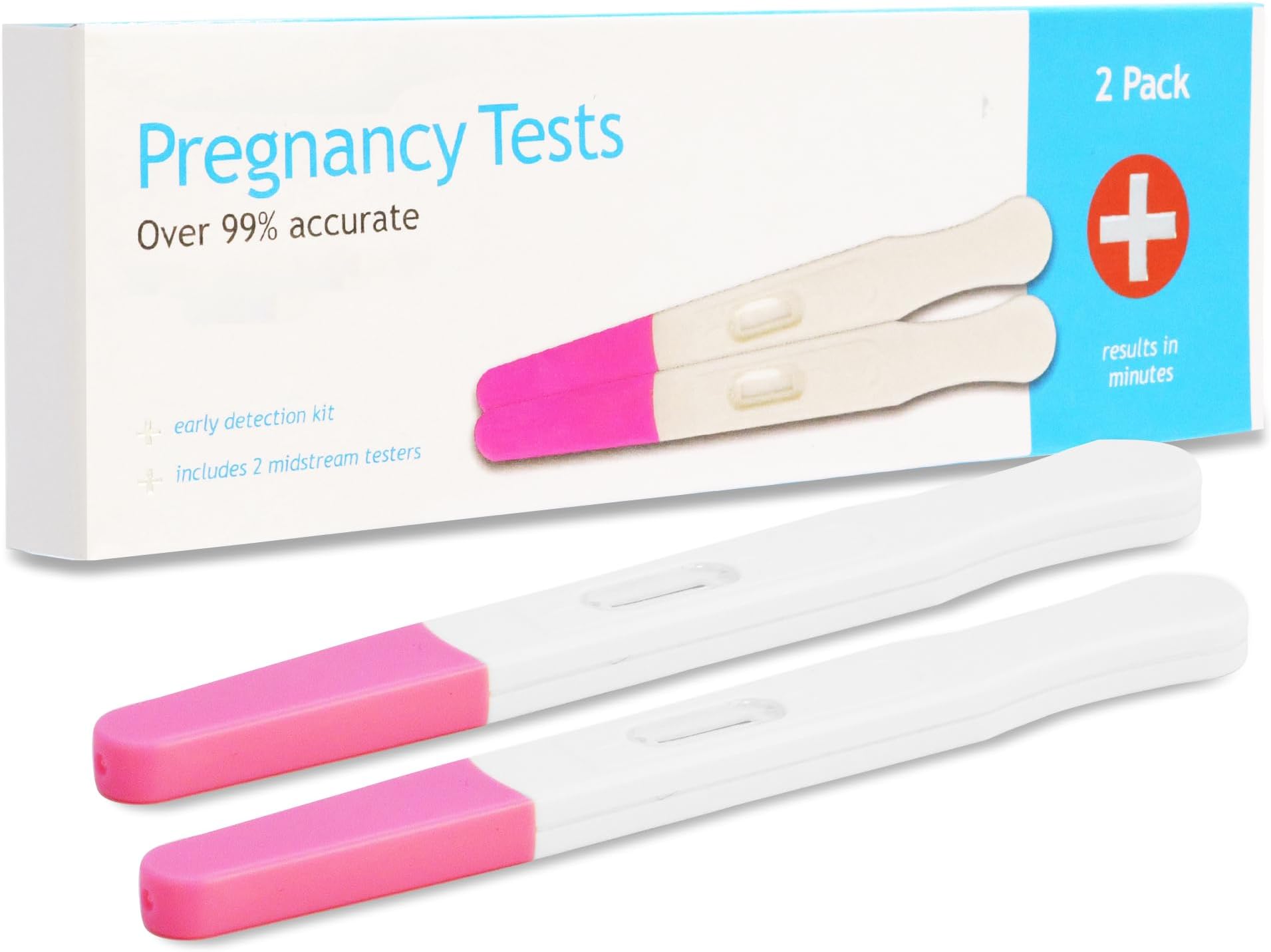 NavoysPregnancy Kit Pack of 2 - Early Response Home Testing Kit, Early Family Planning, Quick Result & Easy Detection, Over 99% Accuracy