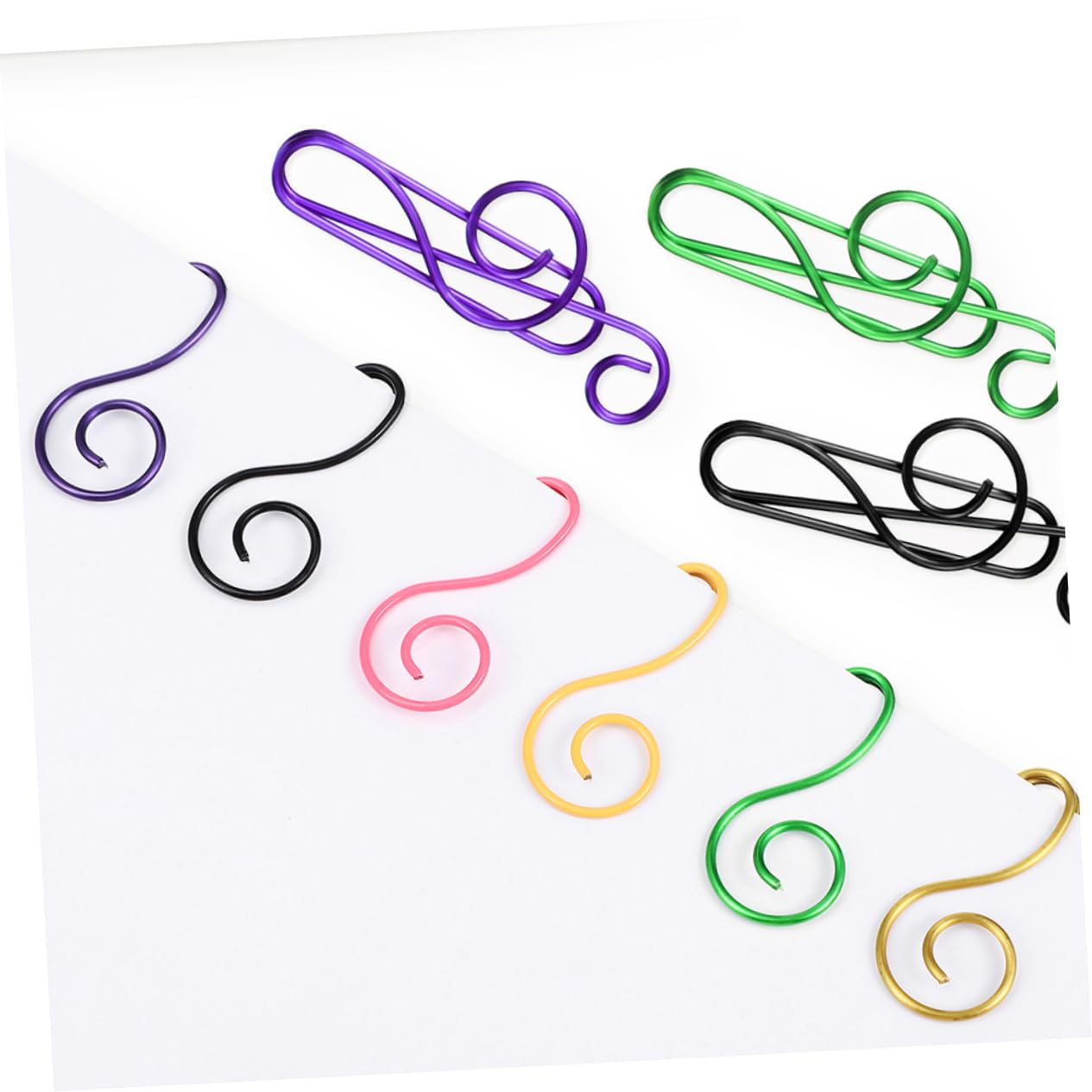 HOMSFOU 4 Set Fermagli Per Carta Musicali Colorati Metallo Per Ufficio E Scuola Clip Creative Per Documenti E Decorazioni 85 Pezzi*4