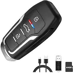 Chave de carro para câmera oculta - 1080P - Mini câmera portátil - câmera oculta com câmera de segurança de detecção de movimento