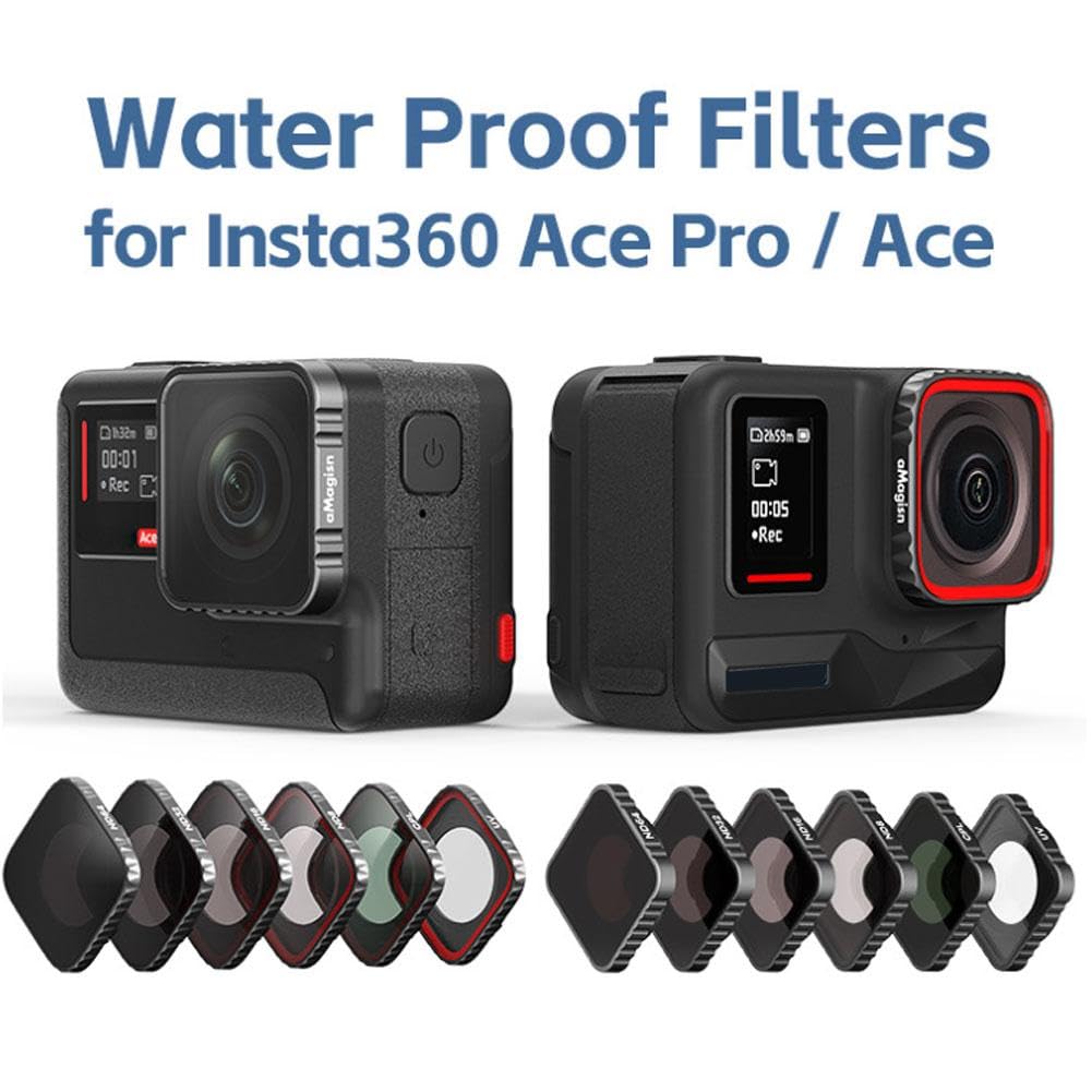 Filtri Per Insta360 Ace Pro/Ace – Set Magnetico Impermeabile CPL/Macro 10X/UV – Accessori In Vetro Ottico