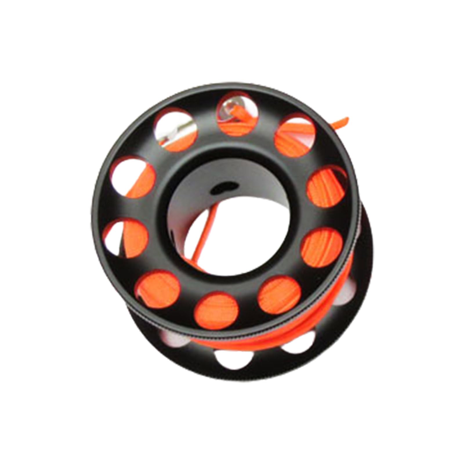 Bingga Black-30M Scubas Diving Reel Finger Spool With Clip Aluminum Alloys Freediving Spool Dives Reel For Underwater Scubas Diving Large