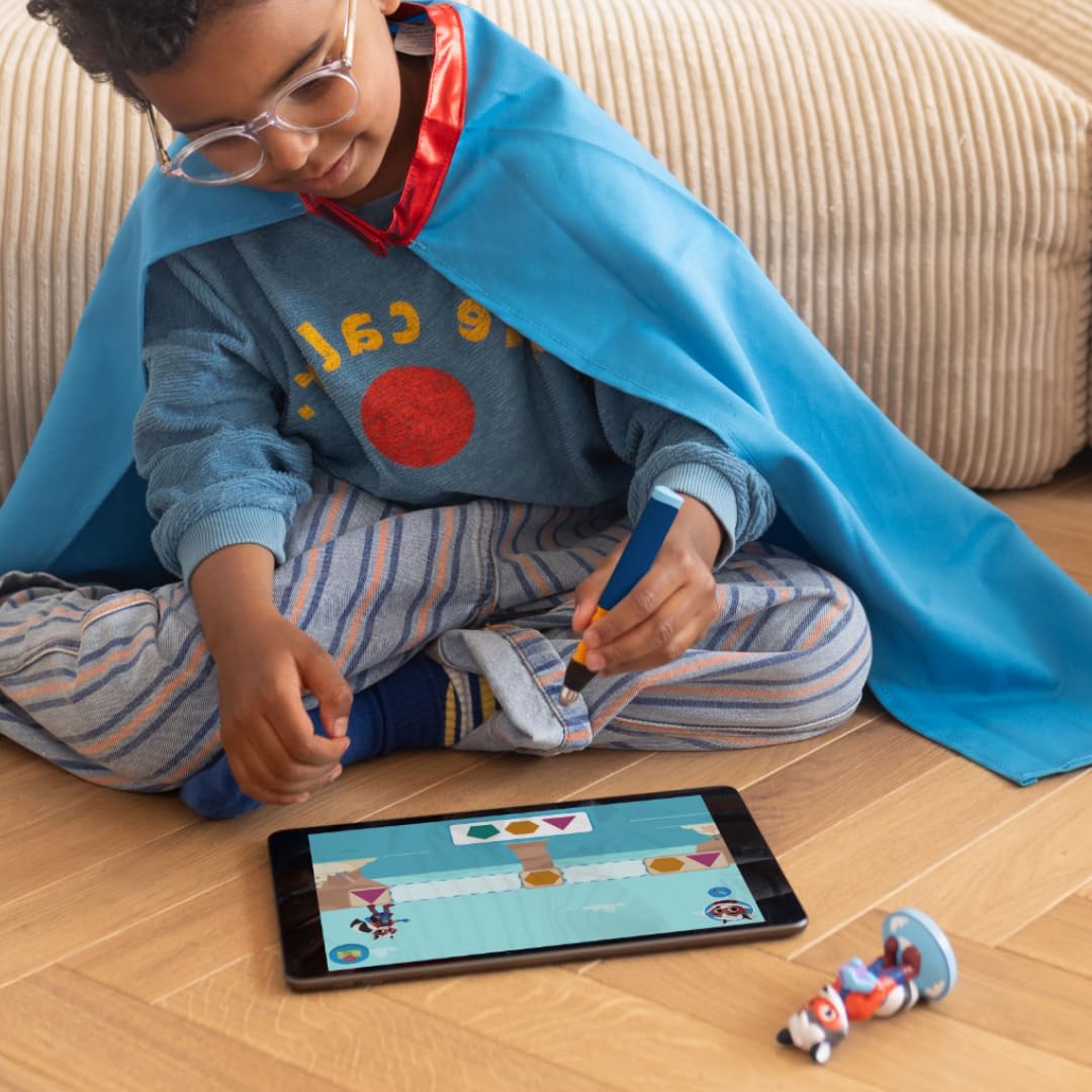Edurino Figur Robin Geometrie & Zahlenmuster ab 4 Jahren inkl. App | Innovatives & digitales Lernspiel | Zahlenmuster erkennen | Geometrie und Symmetrie entdecken | Formenmuster gestalten