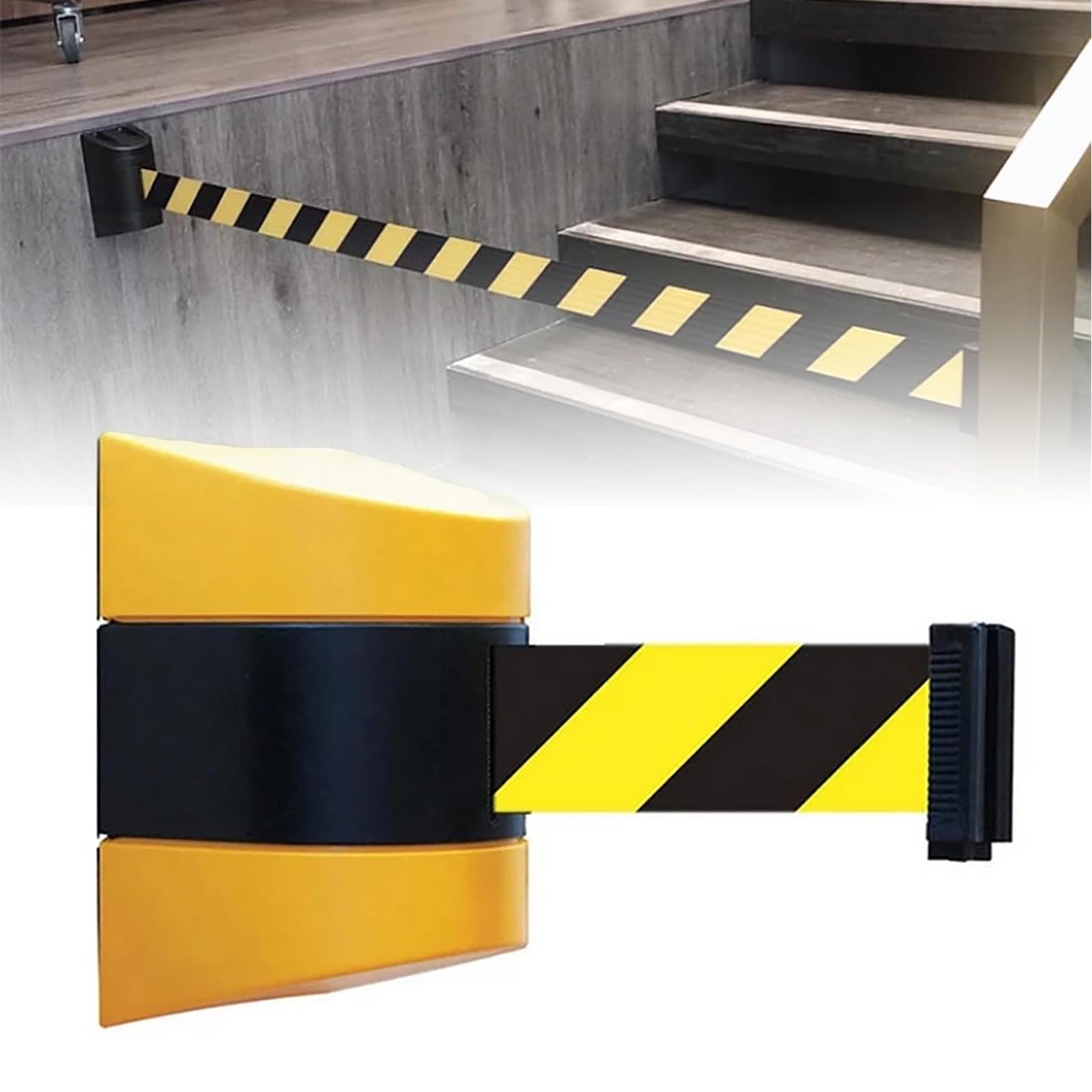 Barrière murale rétractable magnétique de 10m pour guidage des files d'attente