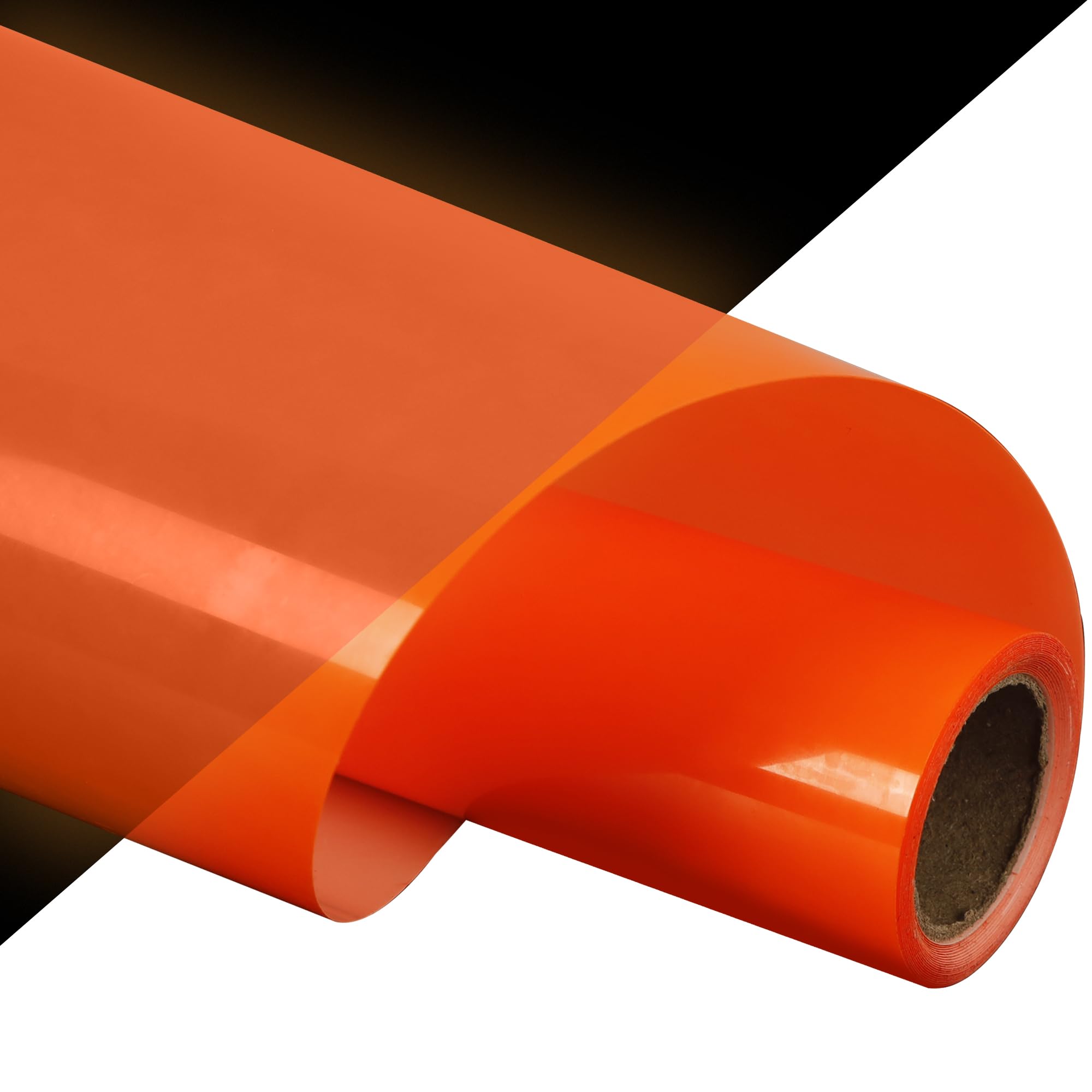 guangyintong Glow in The Dark Heat Transfer Vinyl, Light Orange 12" x 5ft