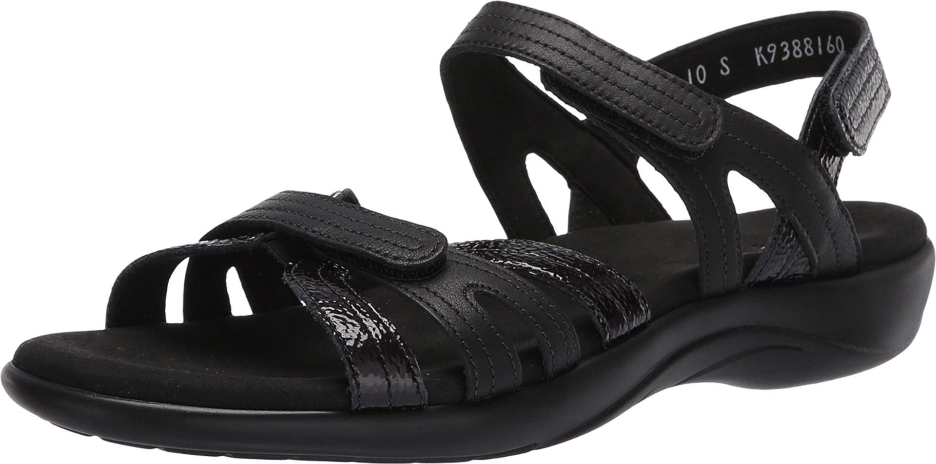 SAS Pier Leather Sandals for Women – Genuine Leather Upper – Padded Insole – Adjustable Hook-and-Loop Closure