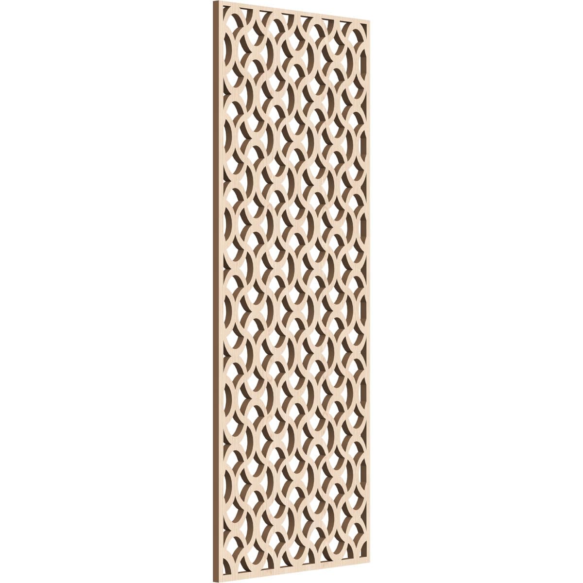 Resort Decorative Pierced Fretwork Wood Wall Panels, 13 3/8"W x 34 3/8"H x 3/8"T, Red Oak