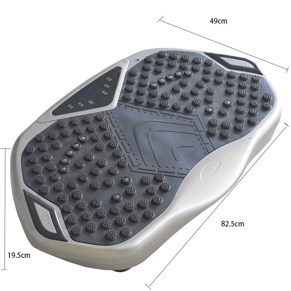 Pedana vibrante Macchina per esercizi LCD Touch Screen Macchina vibrante Piattaforma oscillante Luce tremante per tutto il corpo/Disco U/Bluetooth/MP3 Macchina vibrante per agitatore di gras