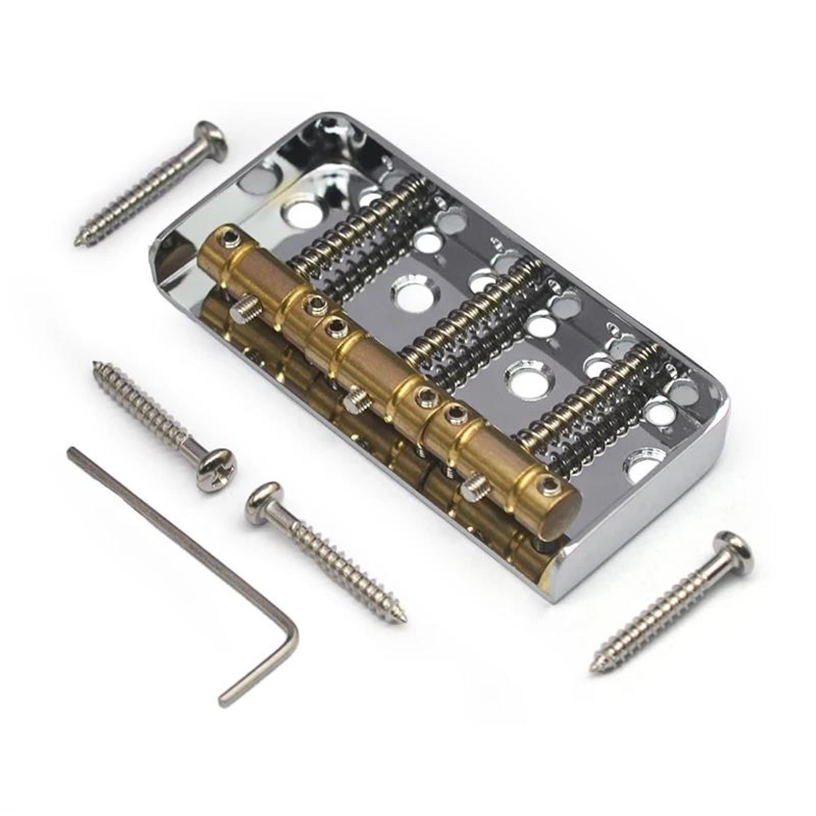 Ponte Chitarra Ponte corto in ottone argentato per tre corde per chitarra elettrica TL