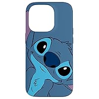 Custodia per iPhone 14 Pro Disney Lilo and Stitch Cute Stitch Face Slate Gray