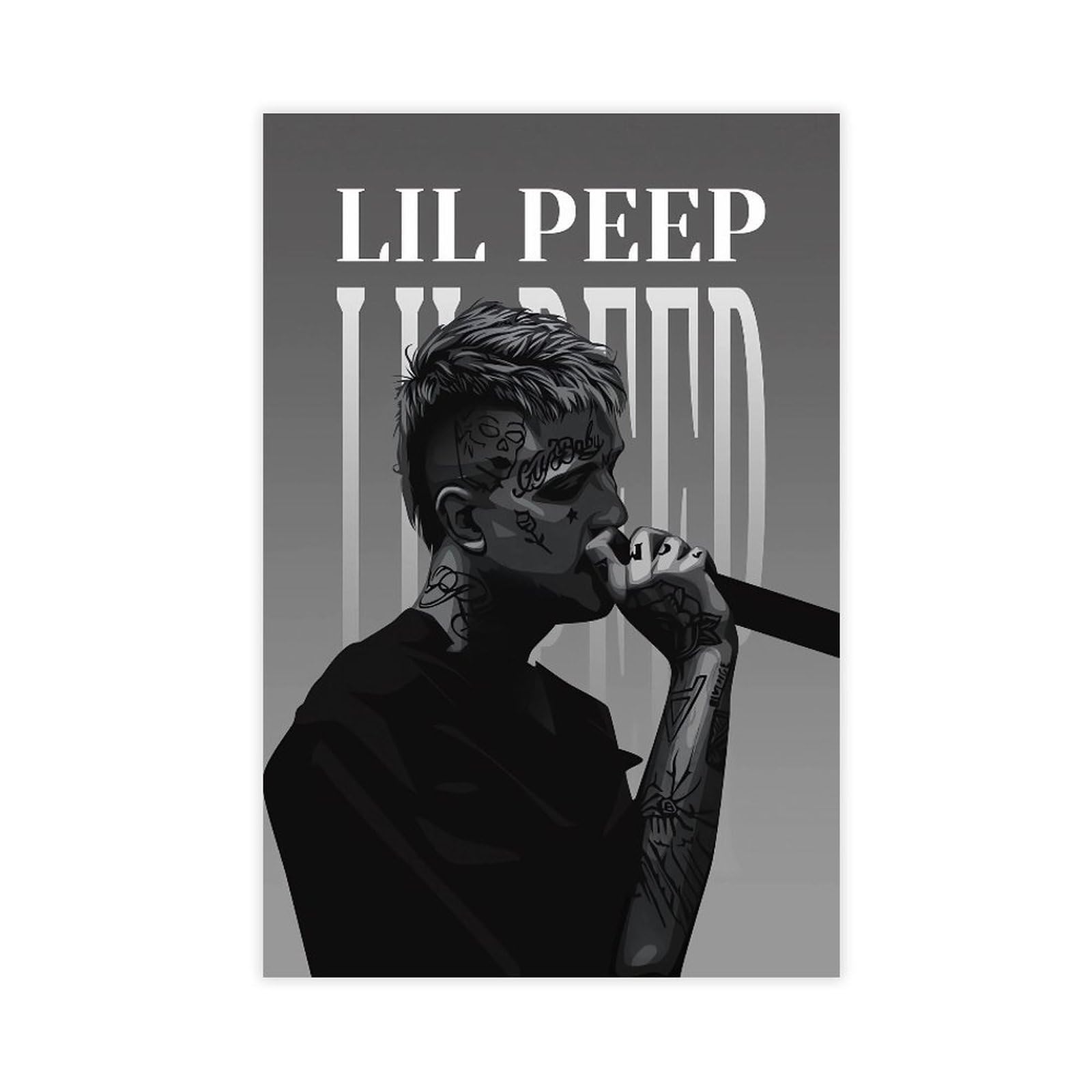 SAOGVDC Rapper Lil Peep Poster (9) Canvas Poster for Office Decor Gift