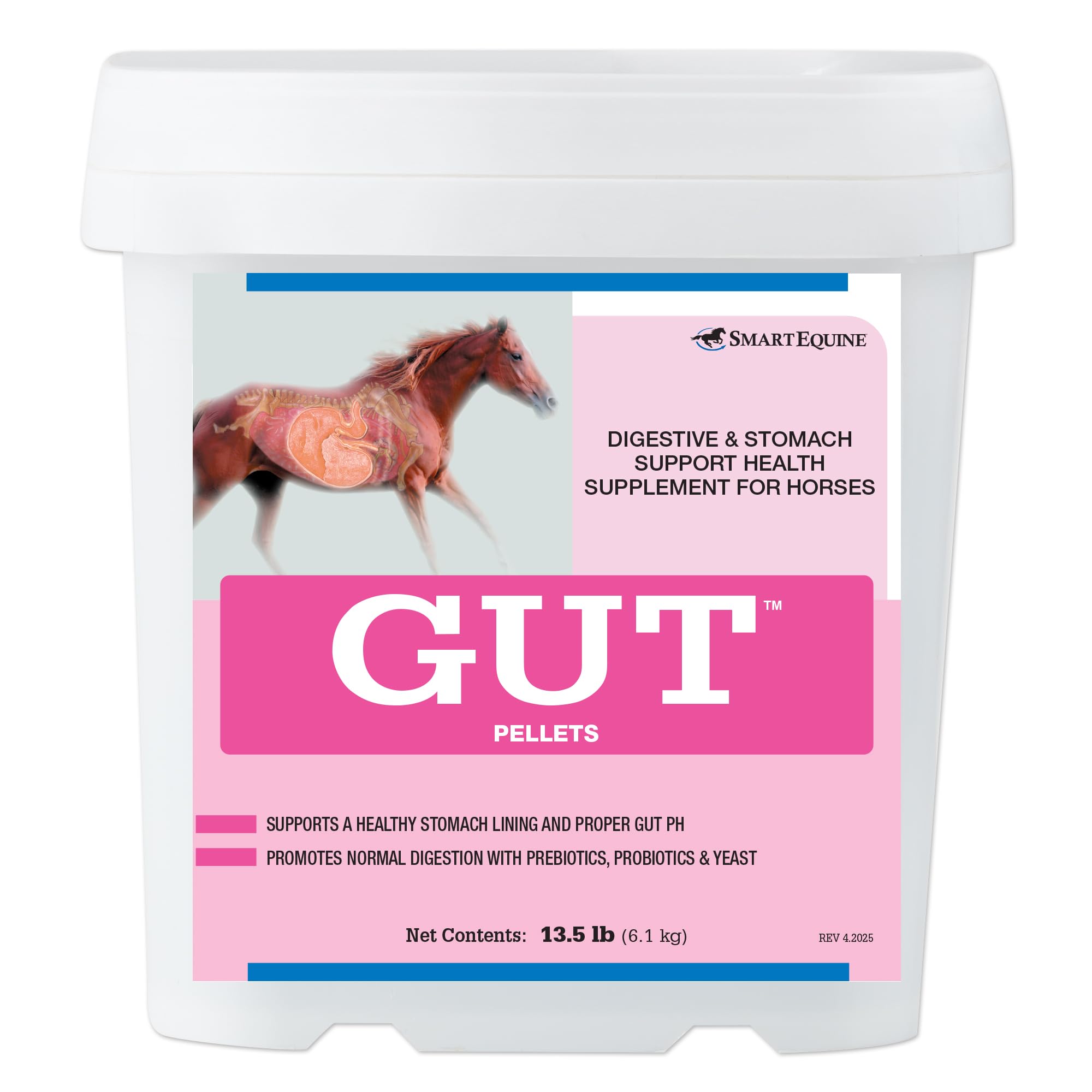 SmartEquine Gut™ Pellets | Healthy Gut Probiotics for Horses | Equine Prebiotic & Probiotic Pellet | Horse Stomach Supplement | 13.5 lb