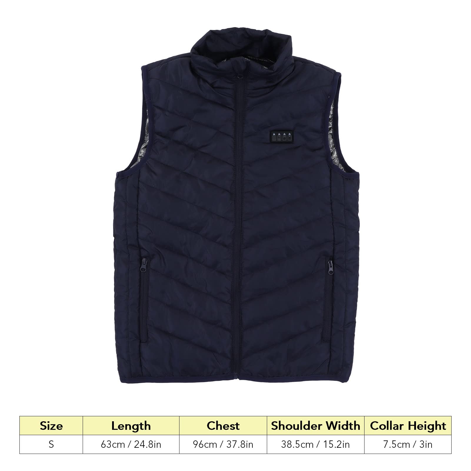 Gilet Riscaldante Elettrico, Gilet Riscaldato Smart 4 Switch 3 Gear, Gilet Riscaldante per Uomo Donna, Giacca Riscaldata Elettrica per Escursionismo (6XL)