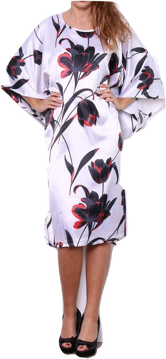 Womens Long & Short Kaftans Floral Ladies Maxi Dress, Oversized Nightwear