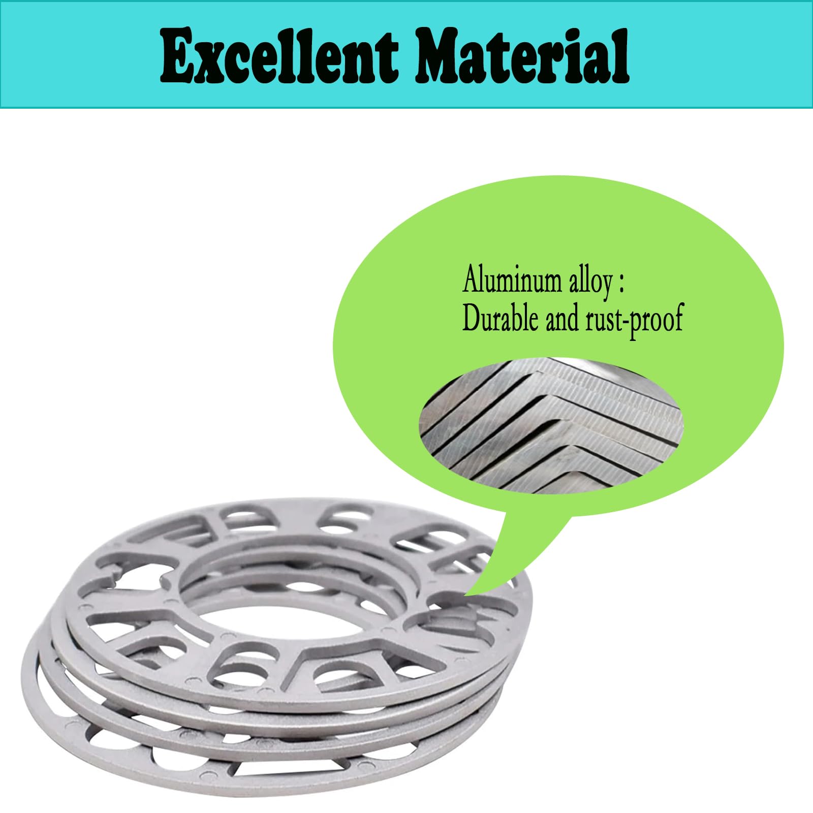 Distanziali Per Ruote Auto - 4 Pezzi In Lega Di Alluminio, Spessore 3mm, Universali Per 4/5 Fori - Foto 12