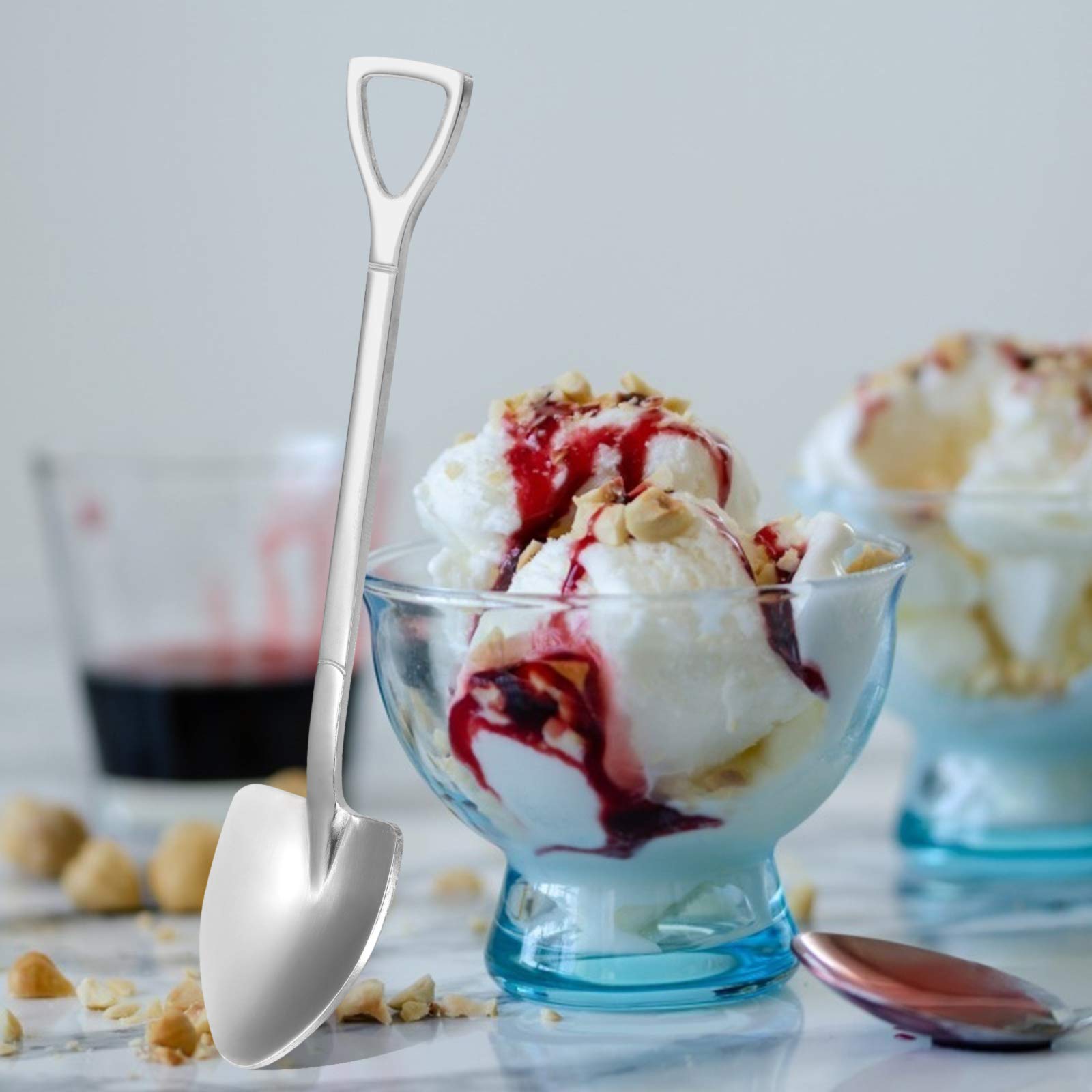 Kaffeelöffel-Set Mit Halter – 6 Stück, Edelstahl, 11,9 Cm, Für Espresso, Dessert & Mehr