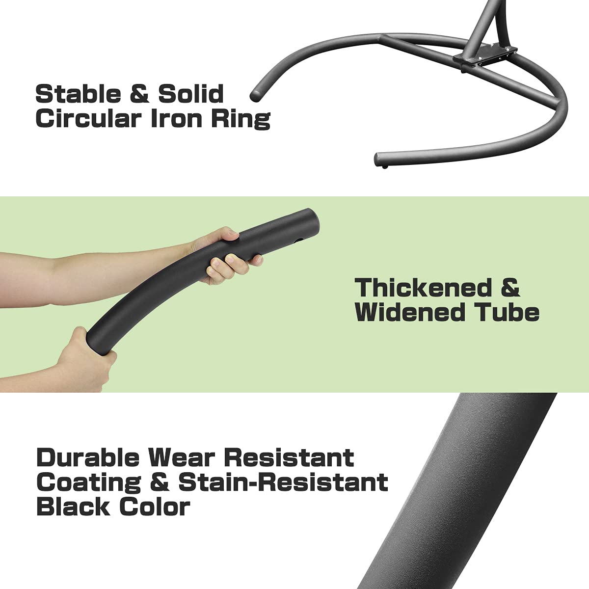 Xverycan Hanging Chair Stand, Heavy Duty Steel Swing Chair Stand, 150KG