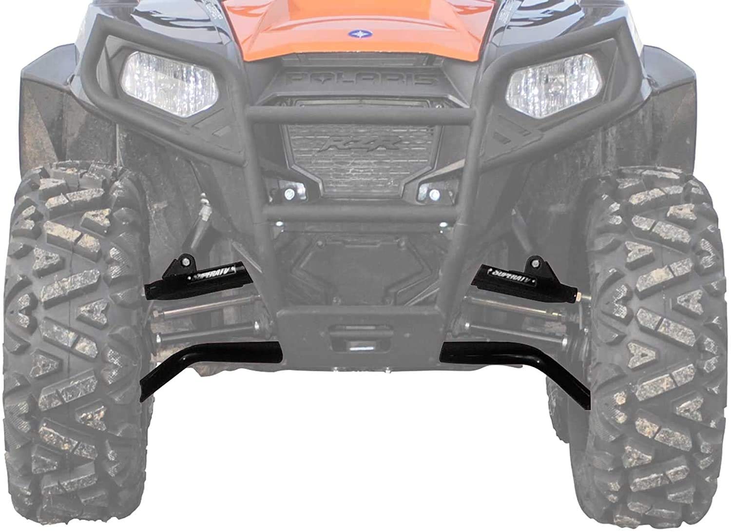 SuperATV 1.5" Forward Offset A Arms for 2008-2014 Polaris RZR 800 | Fit up to 29.5" Tires | 1.25” Tubing 25% larger Than Stock | Includes Standard