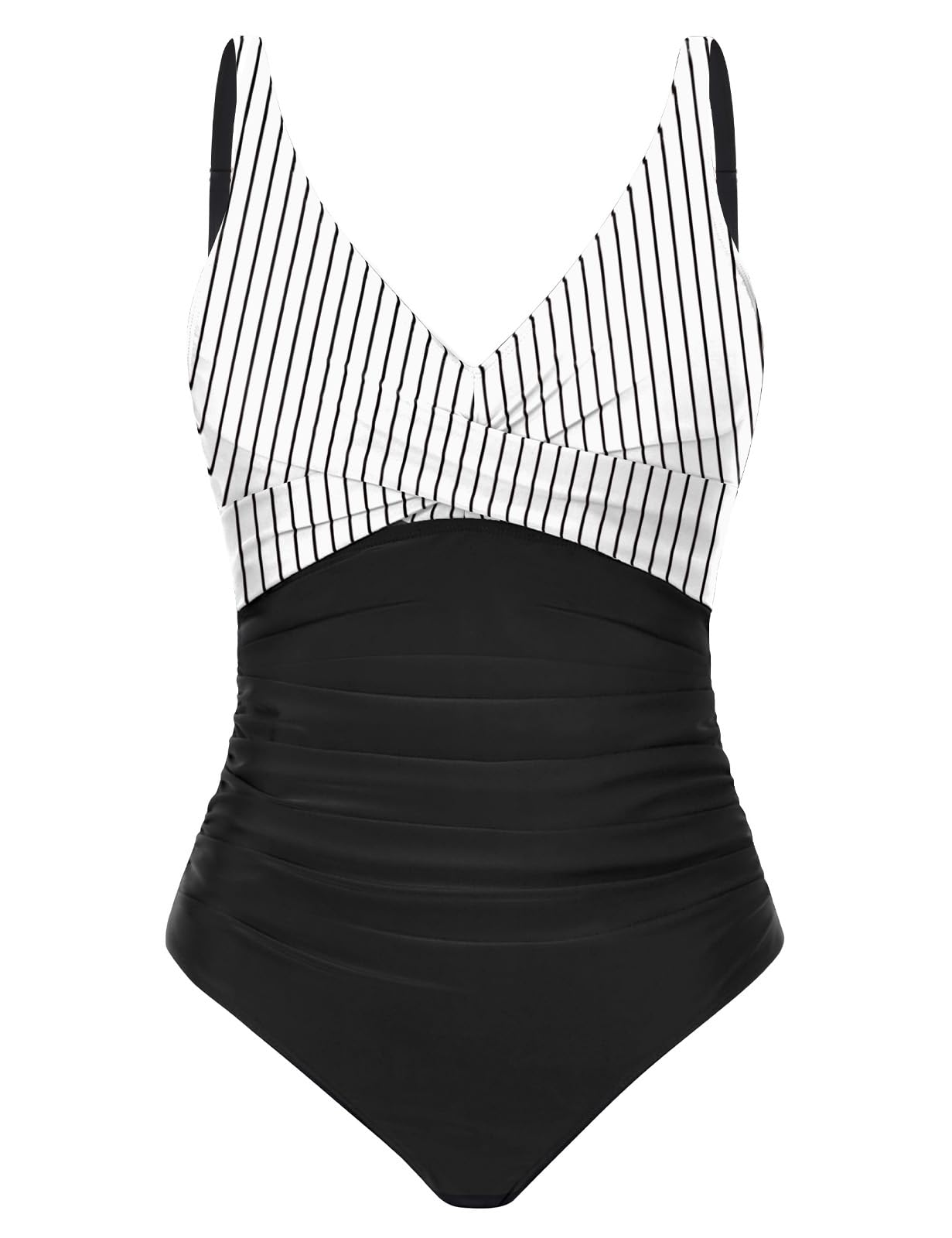 Tuopuda Badeanzug Damen Bauchweg Push Up Bademode Rückenlos Sexy V Ausschnitt Monokini One Piece Swimsuits Schlankheits Swimwear Einteiliger Badeanzüge
