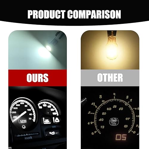 Miniatura 3 de yvshy 10 luces LED para instrumentos para automóvil, T10 6V IP65, impermeable, no polar, luz de matrícula, accesorios de iluminación de repuesto