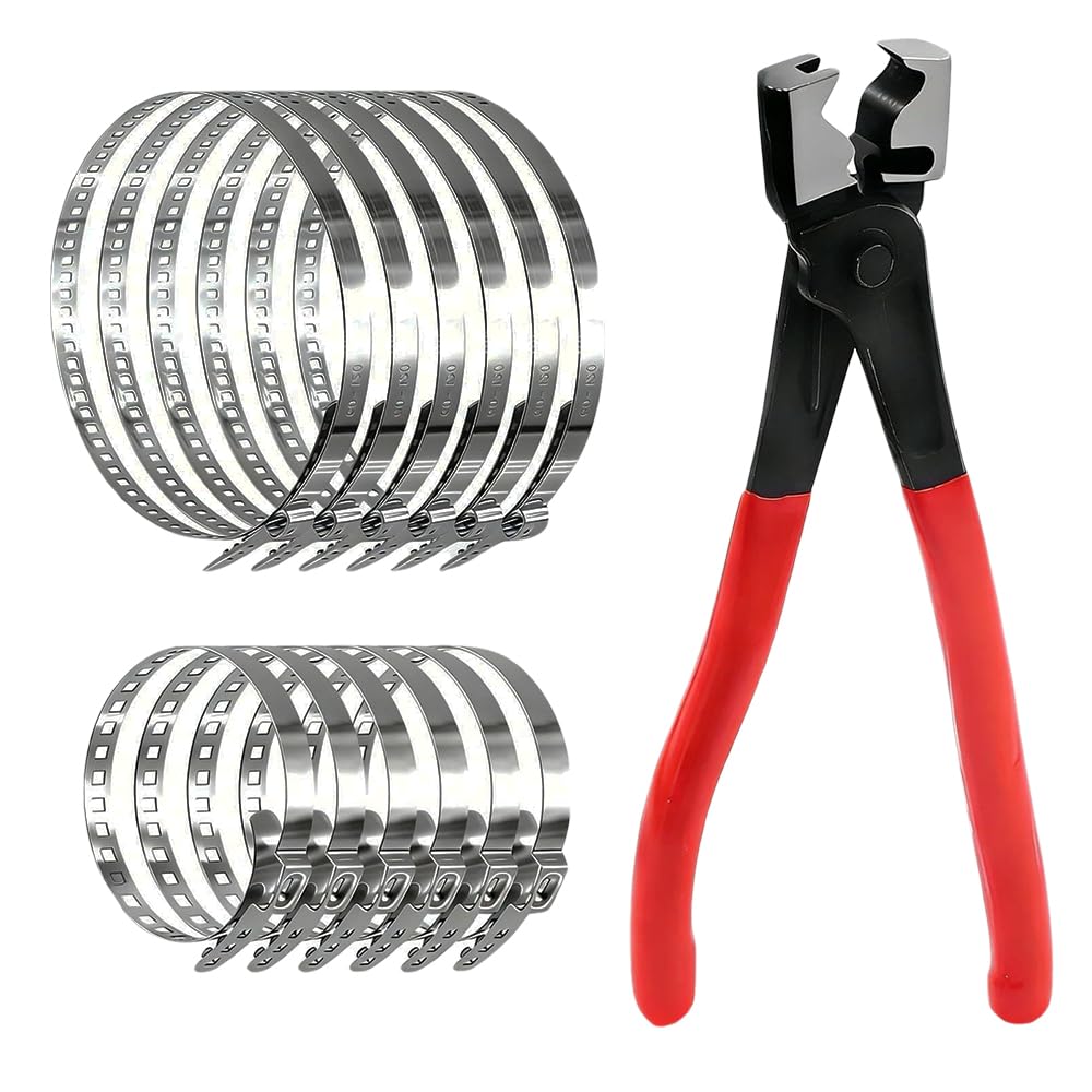 13Pcs Hose Clamp Pliers with CV Boot Clips Kit, CV Boot Clamp Pliers for Car Clip Repair, Universal Hose Clip Pliers for Automotive Maintenance