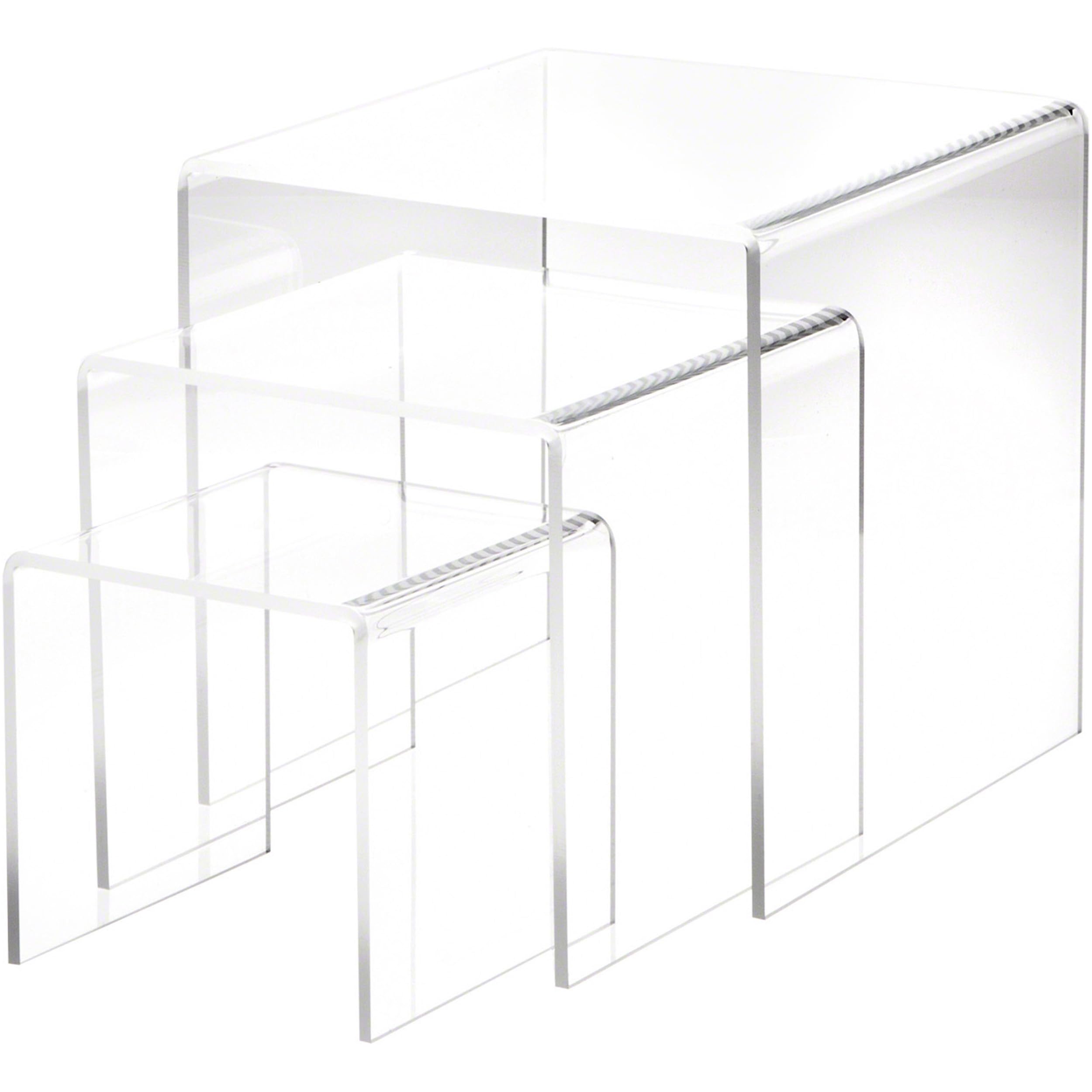 Amazon.com: Plymor Clear Acrylic Square Display Risers, 6 inch, 8 inch ...