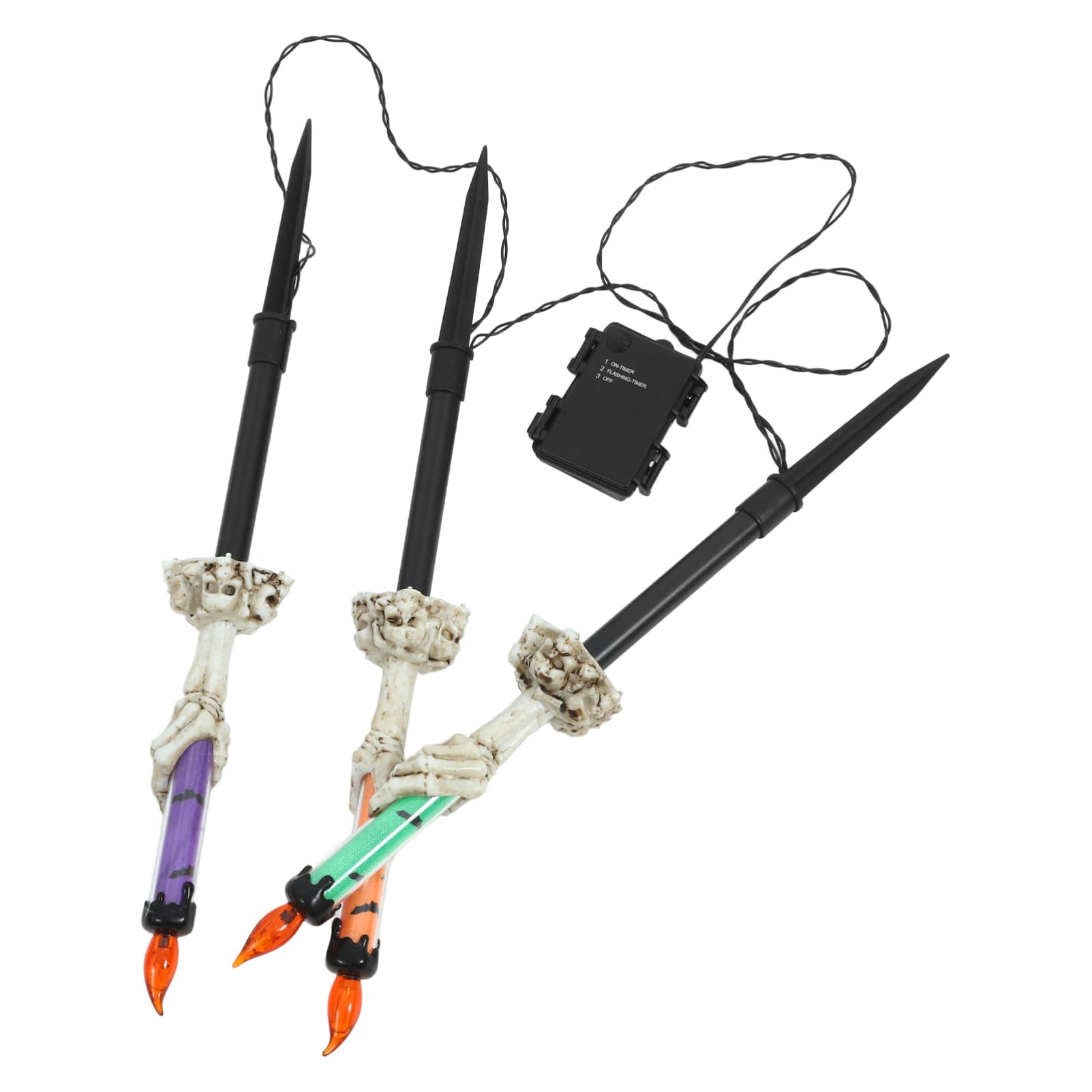 FUNOMOCYA Halloween Decorations Ghost Hand Candle Lantern Porch Stake Lamp Landscape Light