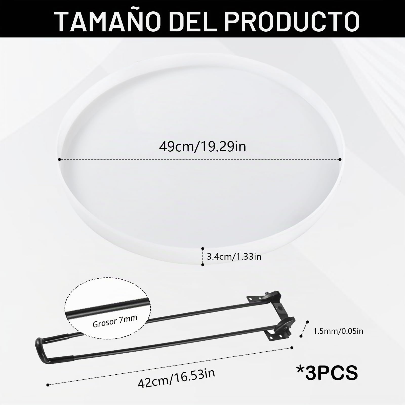 Molde Grande de Silicona para Mesa de Resina Epoxi 50 cm con 3 Patas Plegables de 42 cm, Moldes de Resina para Hacer Mesas DIY, Mesa Río, Escritorio y Decoración de Hoga
