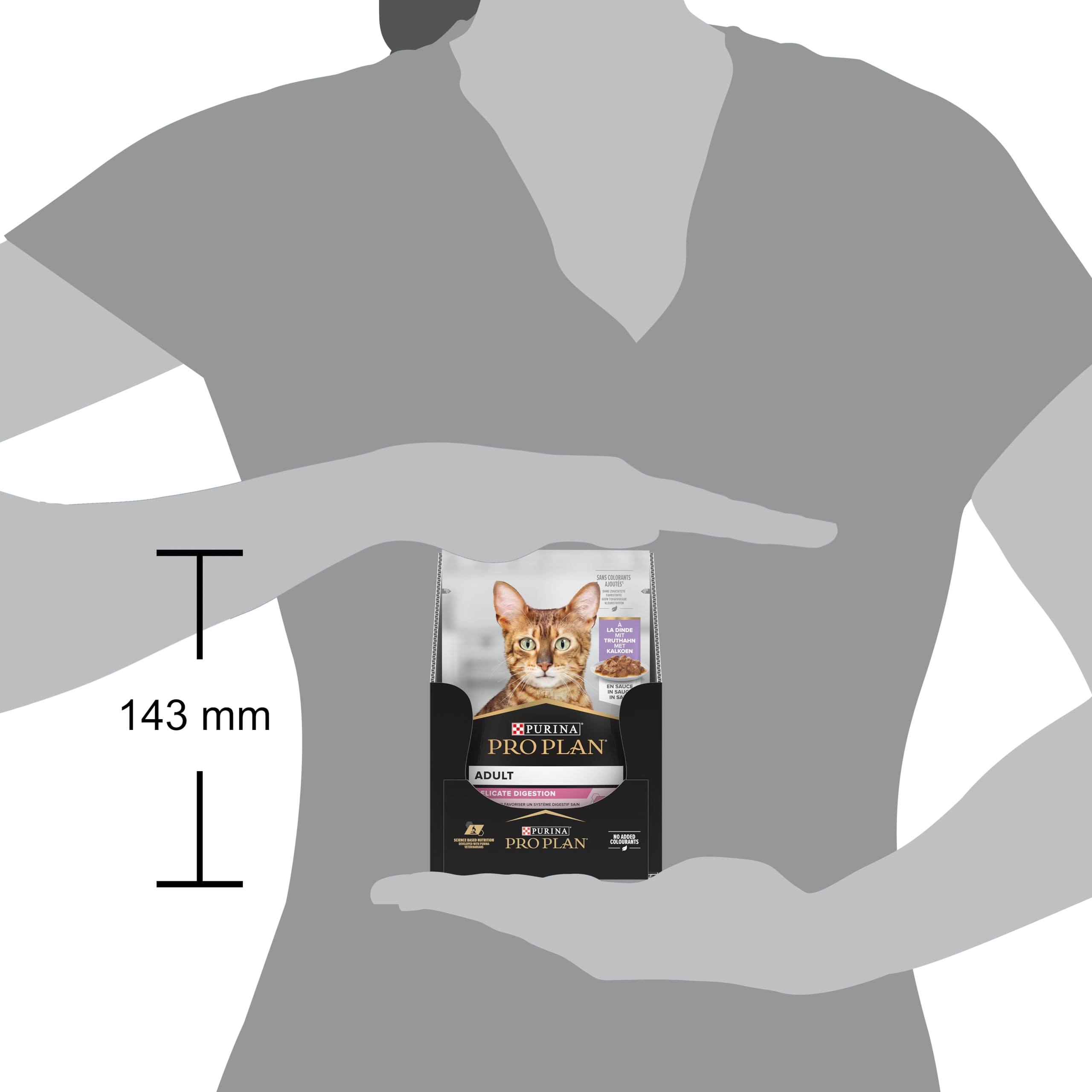 PURINA PRO PLAN | Adult DELICATE DIGESTION | Aliment Complet pour Chat Adulte | Aide à favoriser un système digestif sain | Effilés en Sauce| à la Dinde | Sachets | Lot de 26 x 85g