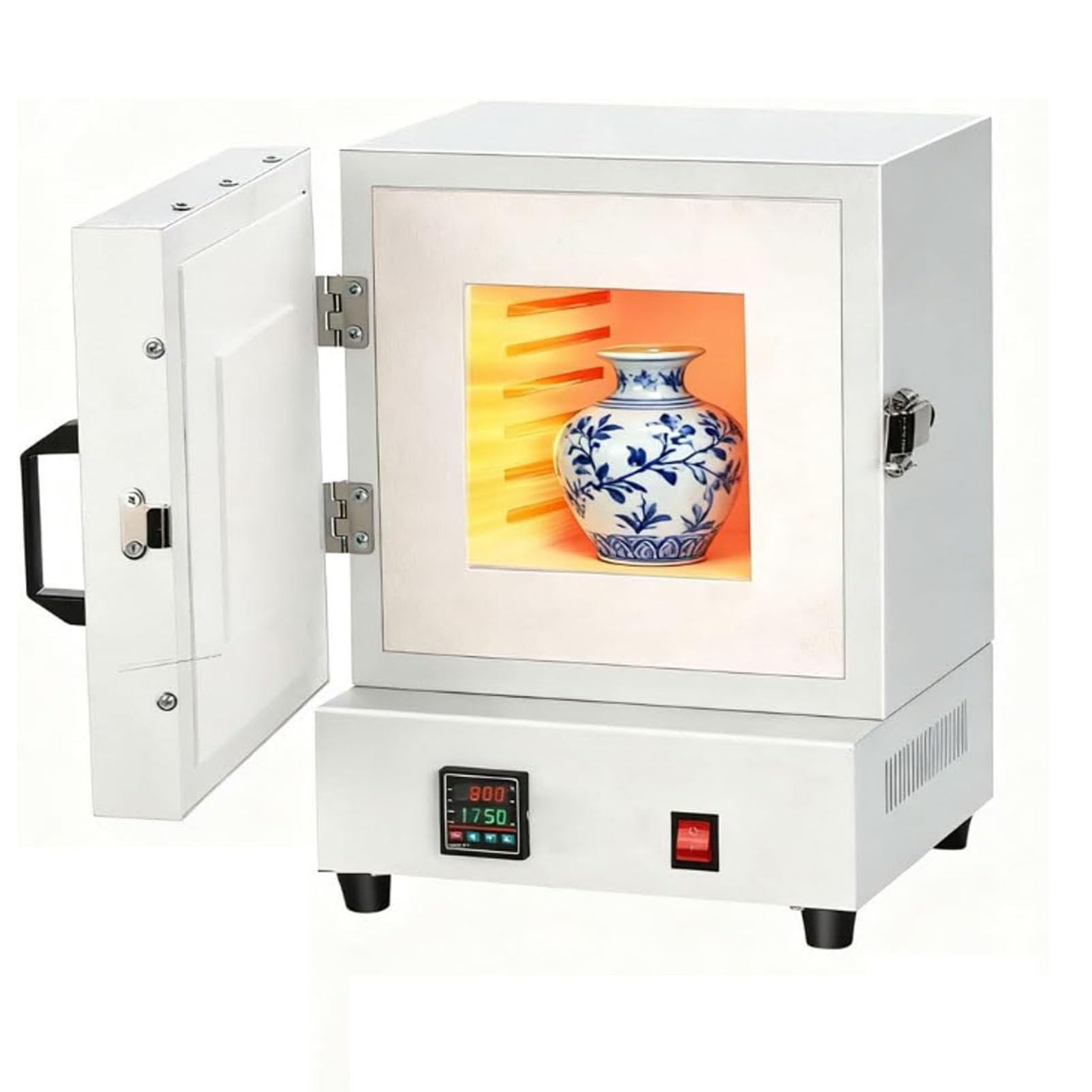 Laboratoryjny piec muflowy, piec odporny na wysokie temperatury, zamknięty laboratoryjny piec wysokotemperaturowy, elektryczny piec do spiekania 1150 ℃/2012 ℉ do podgrzewania form gipsowych