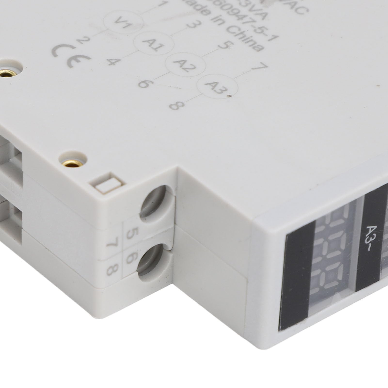 Ejoyous Amperemeter Hutschiene, 3 Phasen Strommessgerät LED Digital Display Hohe Genauigkeit Strommessgerät mit 3 Sensoren AC80-500V 1-100A für Industrie Bergbau Metallurgie elektrische