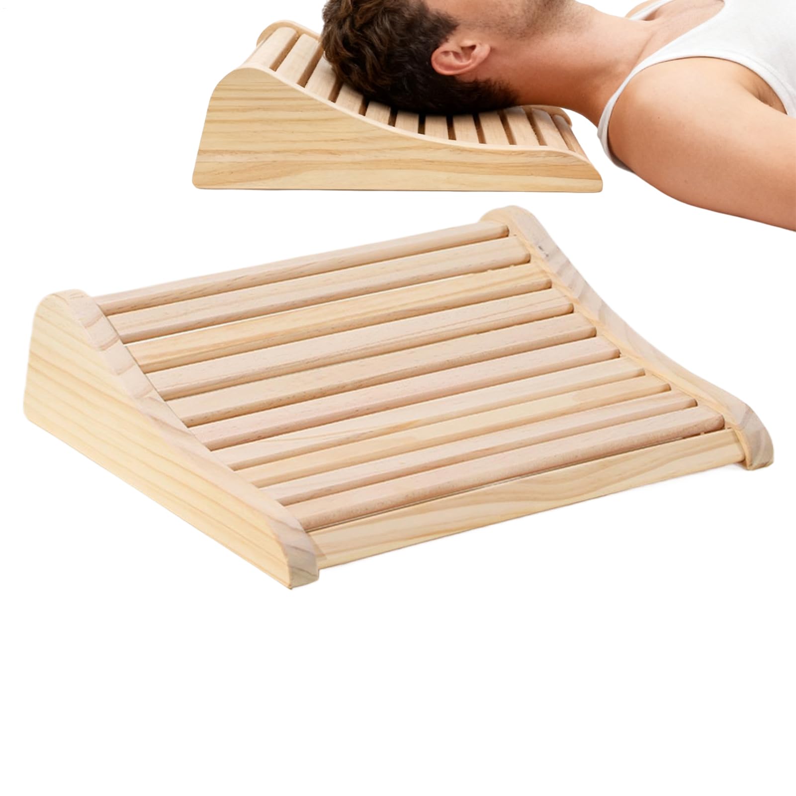 Oreiller de relaxation cervicale en bois idéal pour spa et hôtel