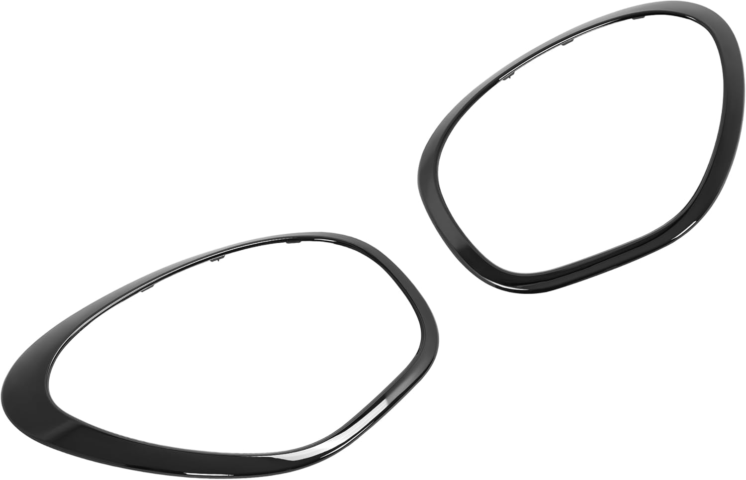 ALMULOO Left&Right Headlight Bezel Compatible with 2011-2016 Mini Cooper Countryman 2013-2016 Mini Cooper Paceman Front Headlamp Door Cover Trim Gloss Black Plastic(ABS) Driver Passenger Side