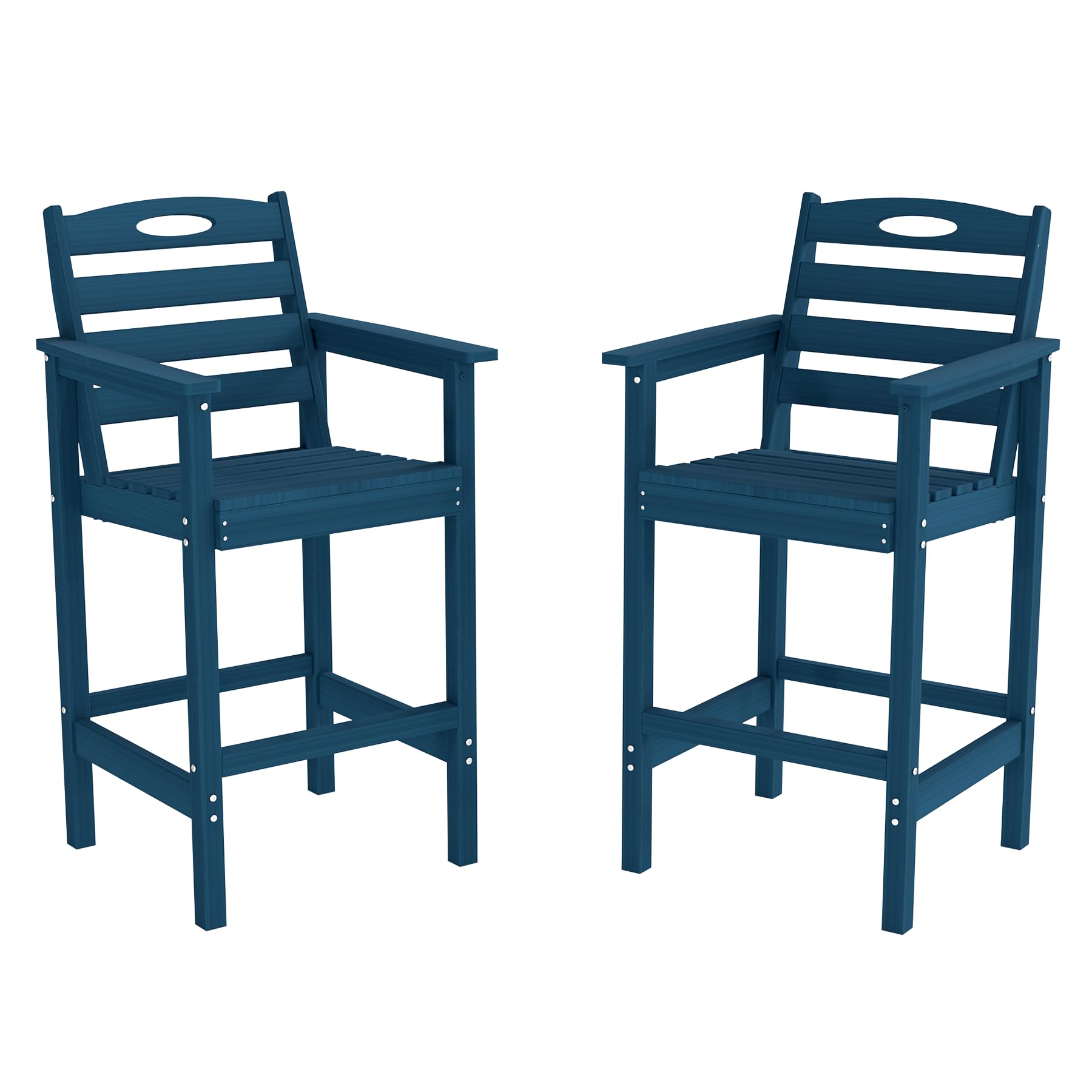Domi Barstools, Tall Adirondack Chairs Set of 2, Bar Height Outdoor Chairs
