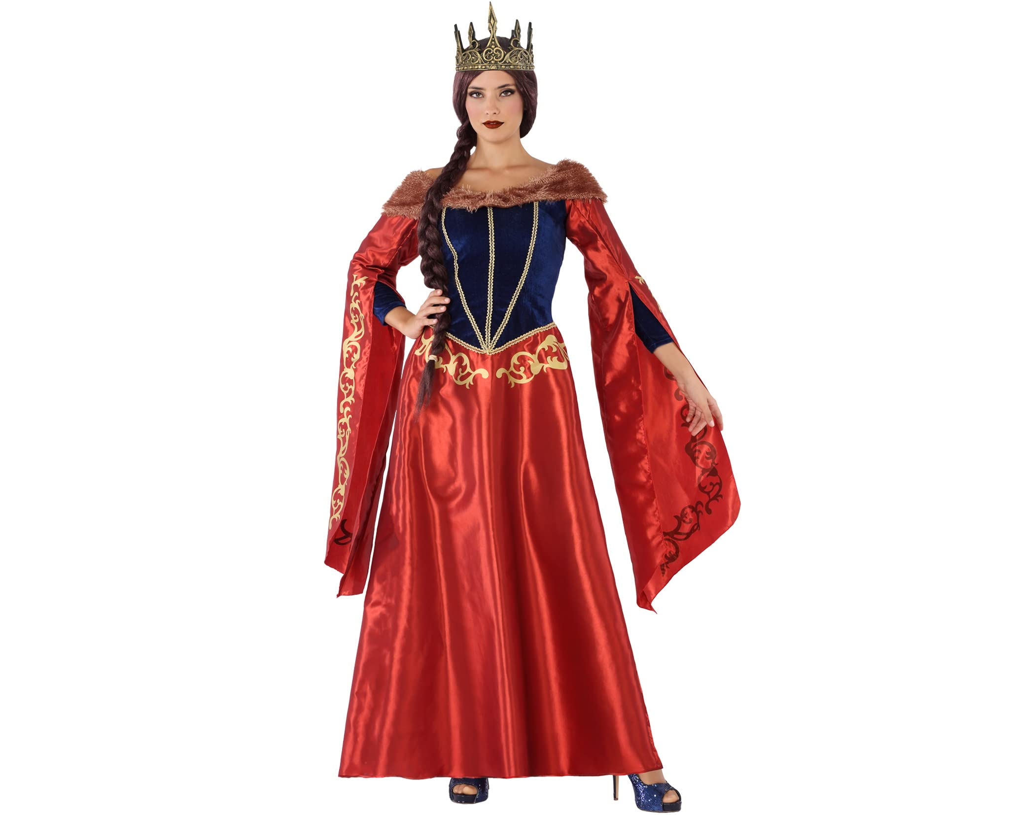 Atosa Disfraz Reina Medieval Mujer Adulto Rojo