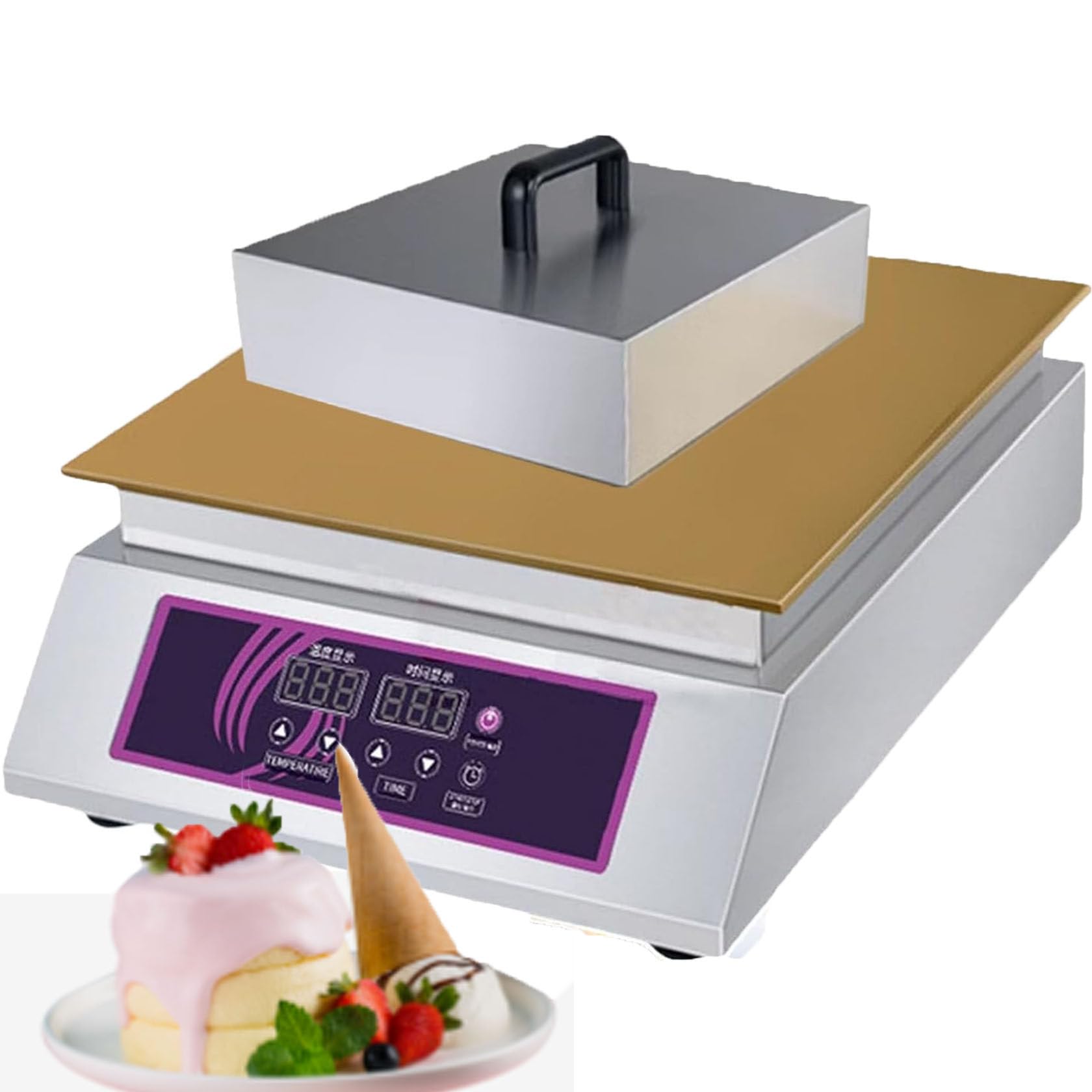 HUMNZR 1300w / 2600w Dorayaki Baker, Souffle Machinesouffle Pancake Maker Singlehead