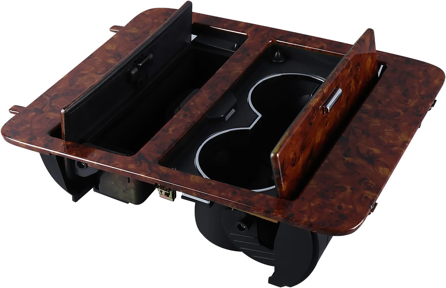 23164631 Console Cup Holder Storage Woodgrain Compatible with Chevy Silverado Suburban Avalanche Tahoe GMC Sierra Yukon Cadillac Escalade 2007-2014 Replace 20811675 25912892 20919905 20951472